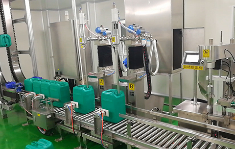 仲恒GAF-30LA液體自動灌裝生產(chǎn)線 液體灌裝機(jī) 上蓋理蓋機(jī) 貼標(biāo)噴碼